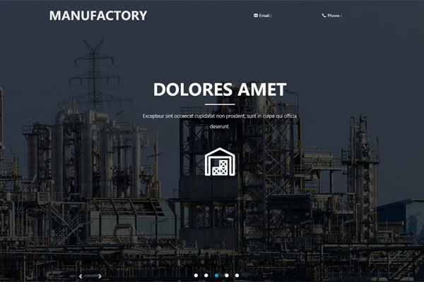 工業(yè)工廠類公司網(wǎng)站HTML5模板