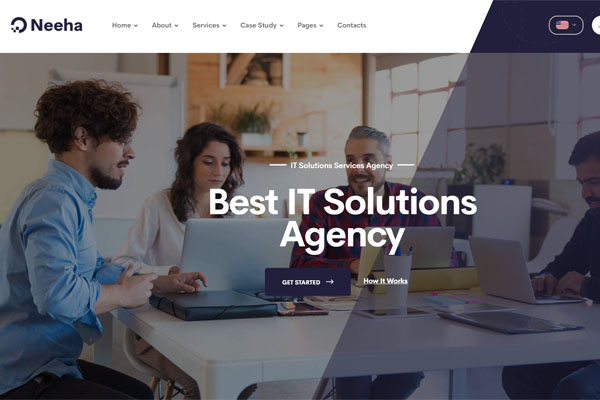 ■藍(lán)黑色大氣多頁面商務(wù)服務(wù)科技通用類企業(yè)網(wǎng)站模板